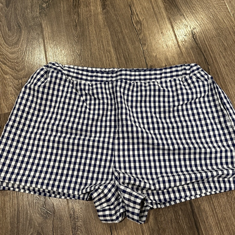 Grey Bandit Navy Gingham Shorts